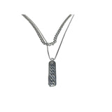COLLAR DE ACERO QUIRURGICO UNISEX CON DIJE