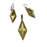 CONJUNTO DE CARAVANAS Y DIJE DE ACERO CO02