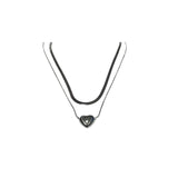 Collar de Acero Quirurgico doble con dije