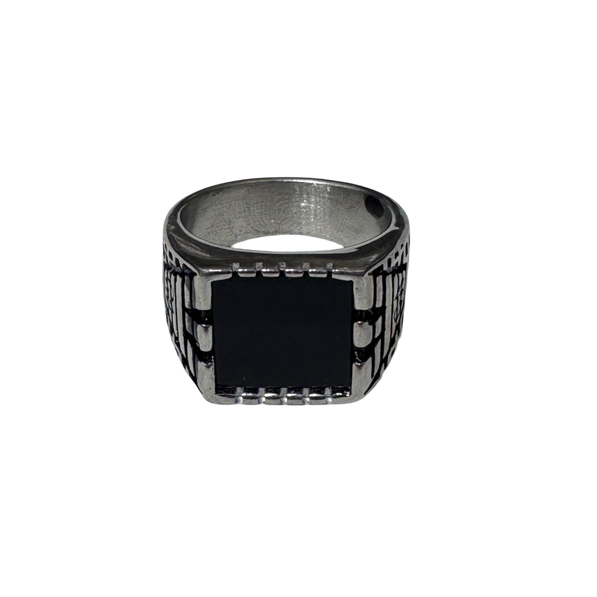 Anillos de acero de mesa de hombre