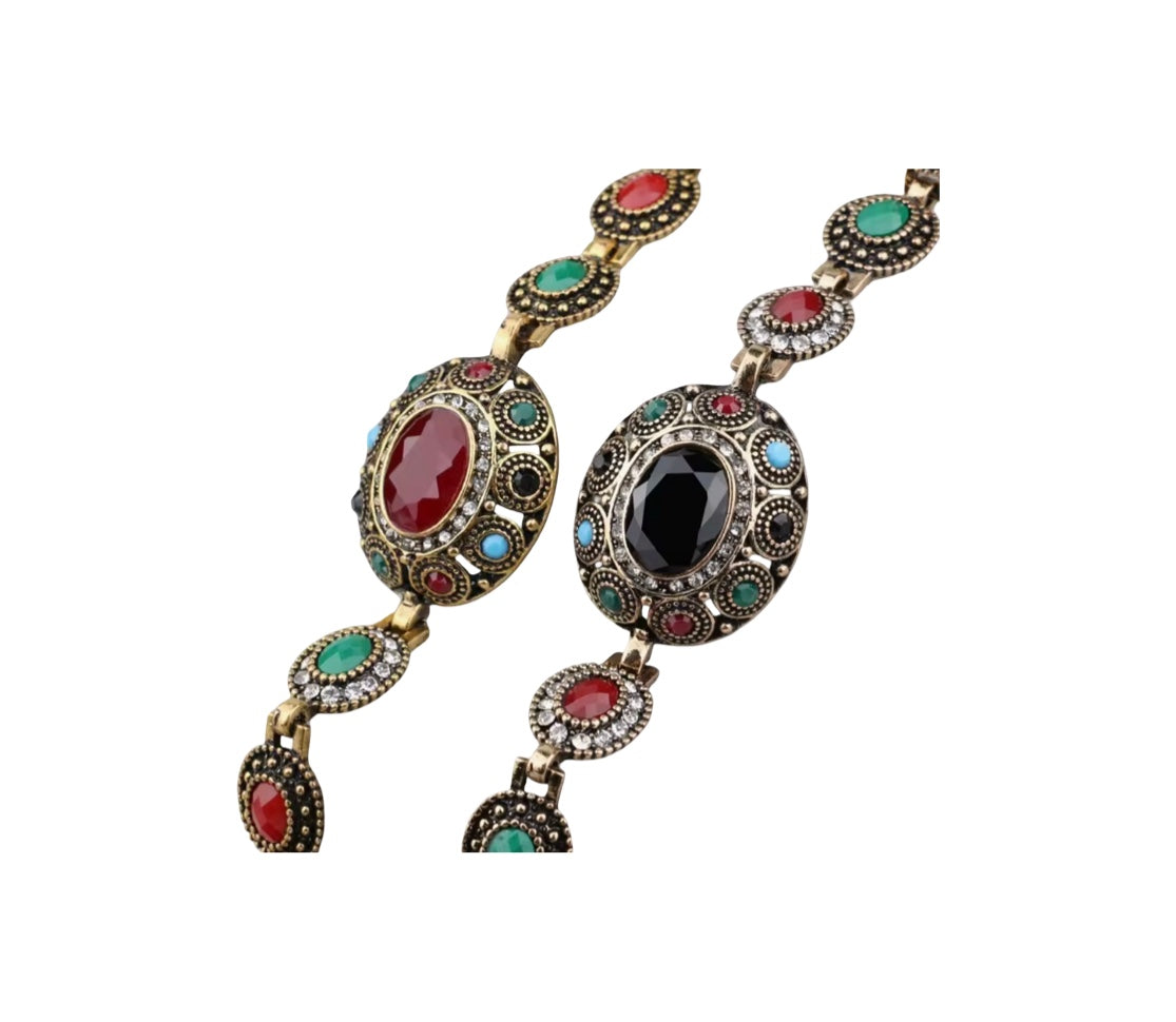PULSERA DE BRONCE Y PIEDRAS