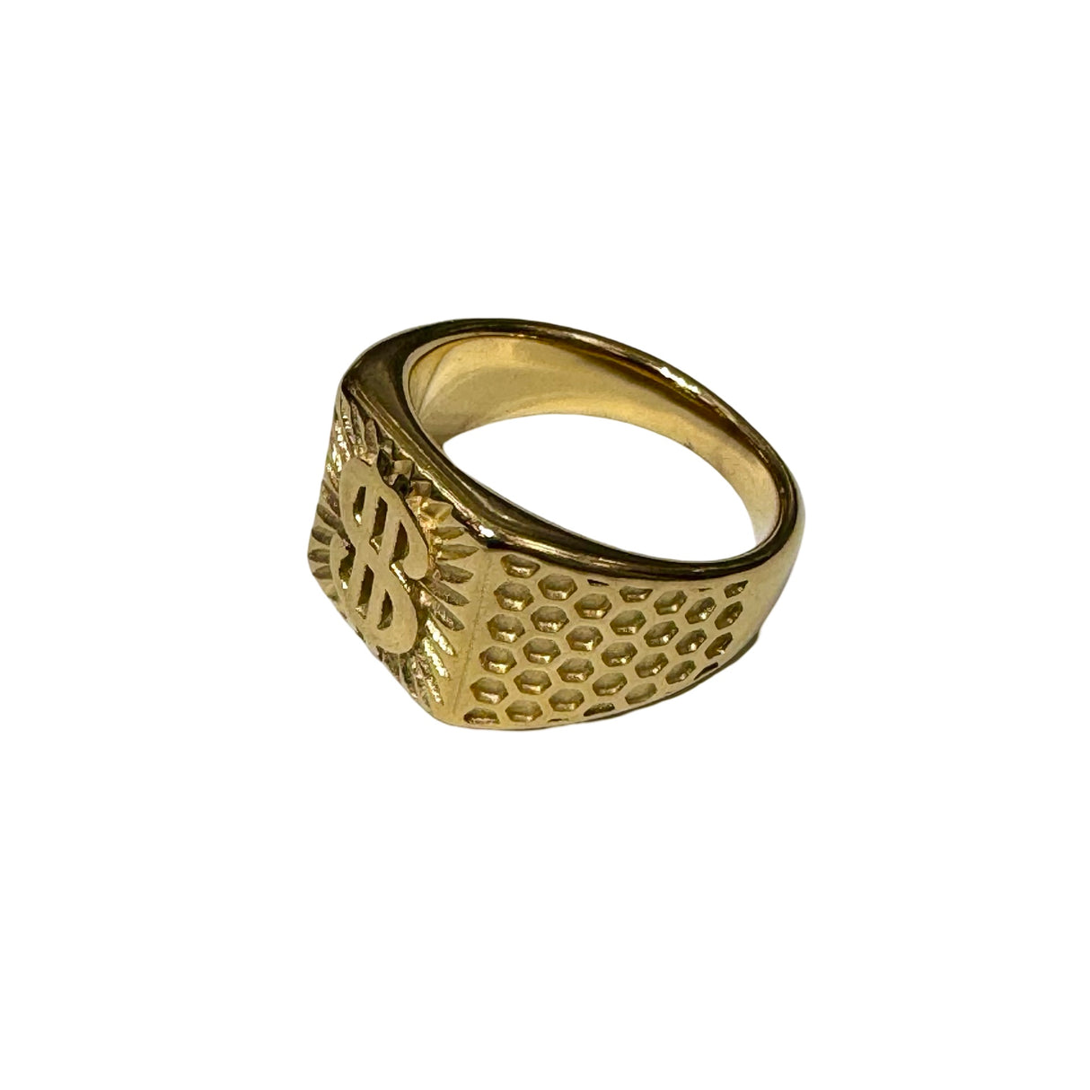 Anilo de Acero de mesa hombre dorado