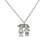 COLLAR CON DIJE NENITOS EN ACERO 2025-2026