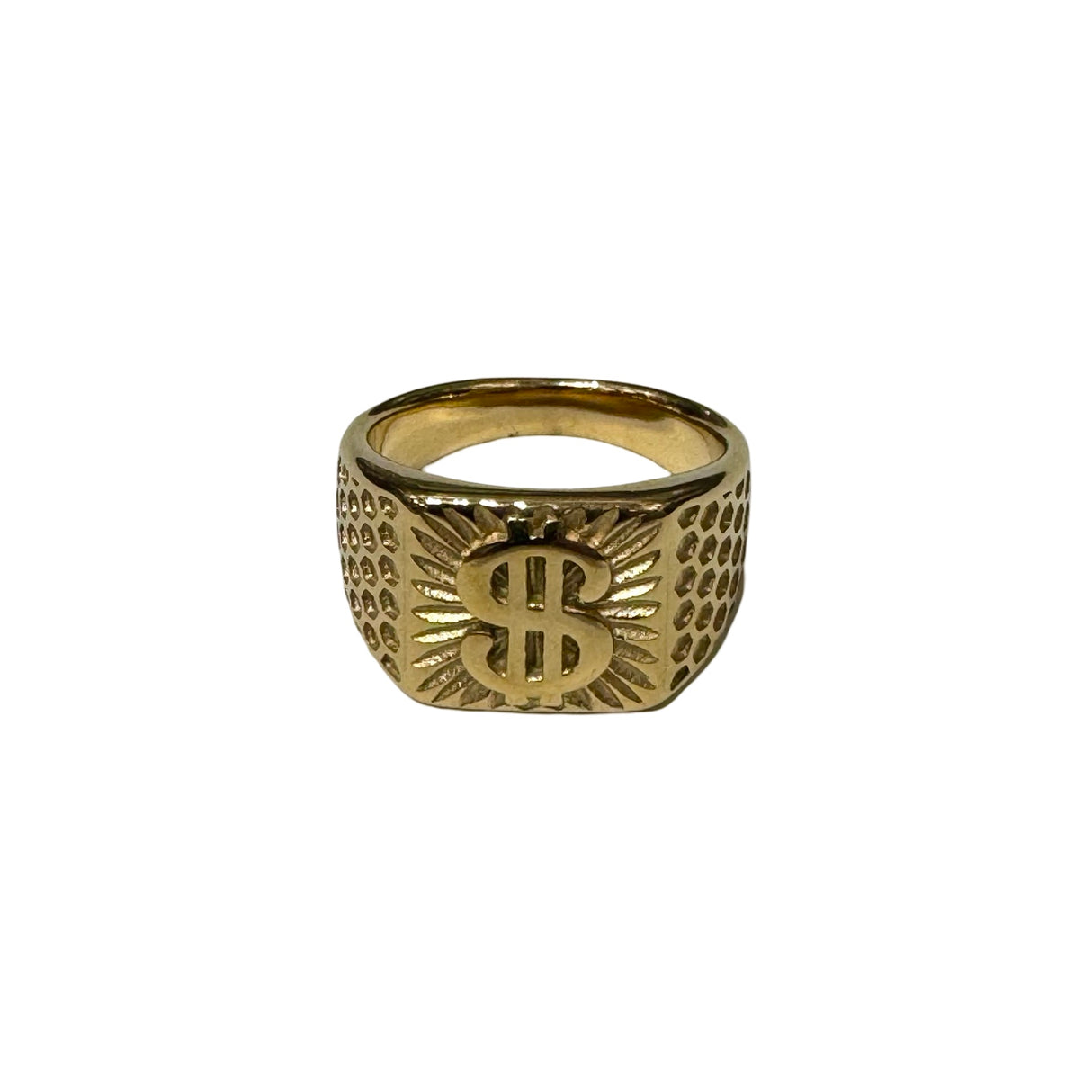 Anilo de Acero de mesa hombre dorado
